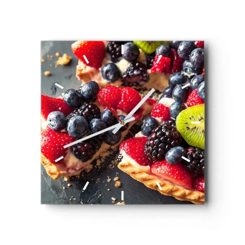 Reloj de pared - Reloj de vidrio - ¡Dolce vita! - 40x40 cm