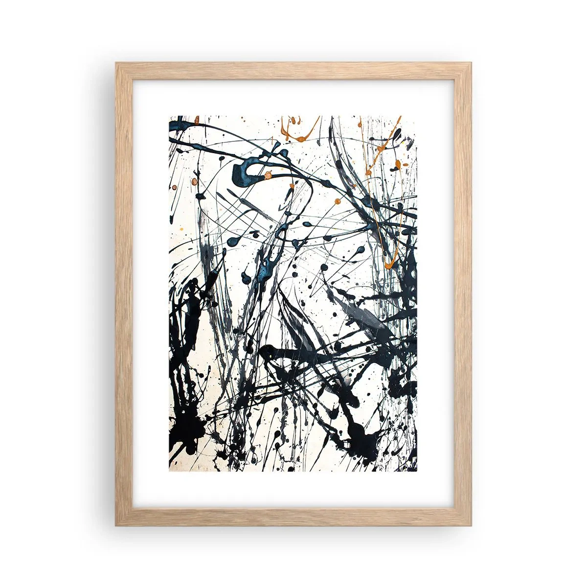 Póster en marco roble claro - Abstracción expresionista - 30x40 cm