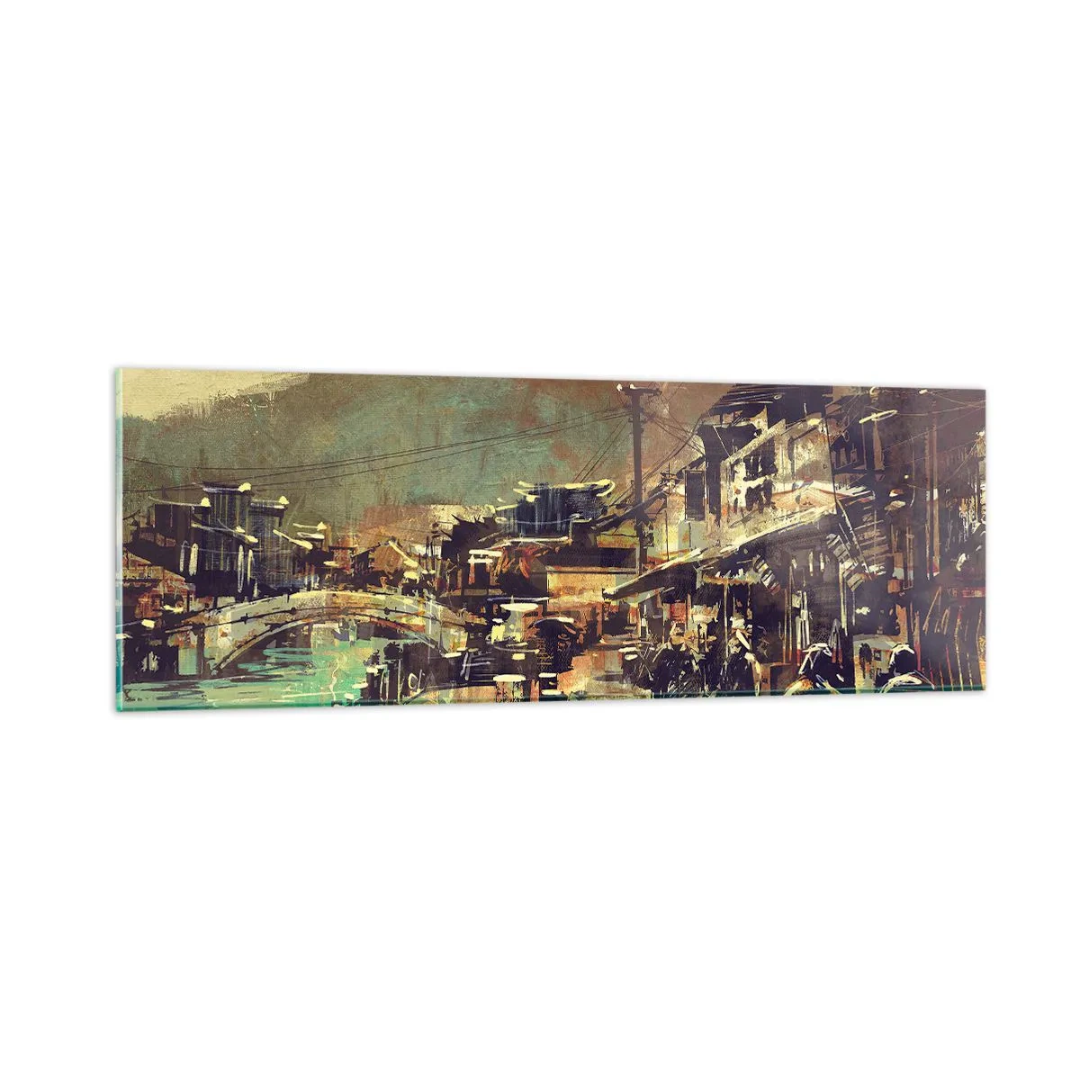 Cuadro sobre vidrio - Impresiones sobre Vidrio - La vida como riqueza de grises - 90x30 cm