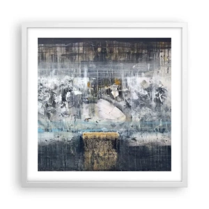 Póster en marco blanco - Hielo abstracto - 50x50 cm