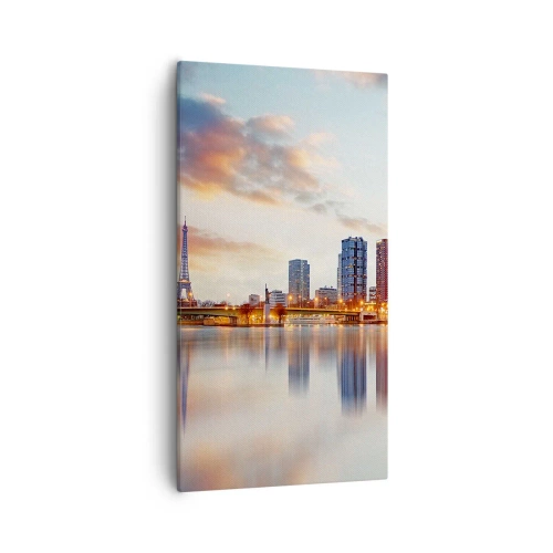Cuadro sobre lienzo - Impresión de Imagen - La calma monumental de París - 55x100 cm