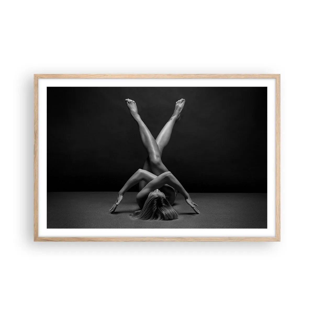 Póster en marco roble claro - Geometría al desnudo - 91x61 cm