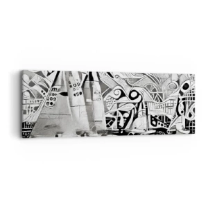 Cuadro sobre lienzo - Impresión de Imagen - Entre las olas - 90x30 cm