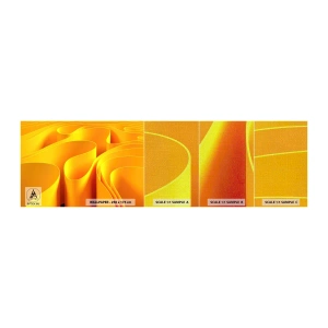 Muestra de fotomural Premium Canvas - Como las olas del sol - 3D, Moderno, Líneas - 100x30 cm