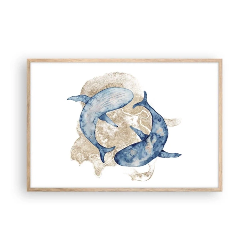 Póster en marco roble claro - ¿Amistad o amor? - 91x61 cm