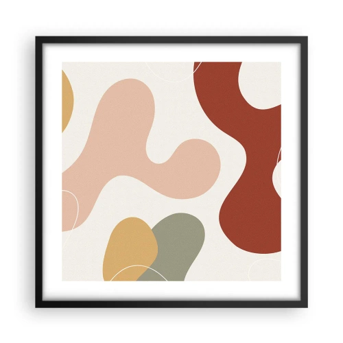 Póster en marco negro - La esencia de la pintura - 50x50 cm