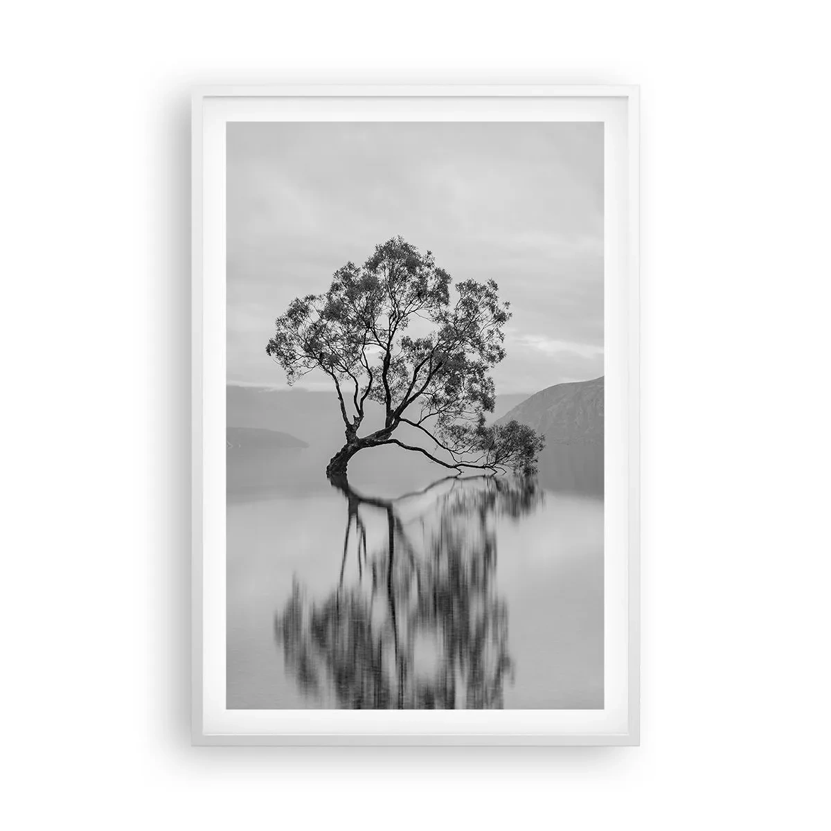 Póster en marco blanco - Existe tal lugar en el mundo - 61x91 cm