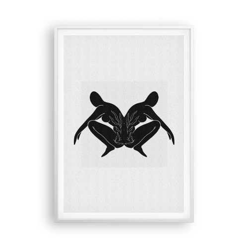 Póster en marco blanco - Un alma compartida - 70x100 cm