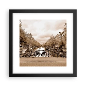 Póster en marco negro - Holanda solo hay una - 30x30 cm