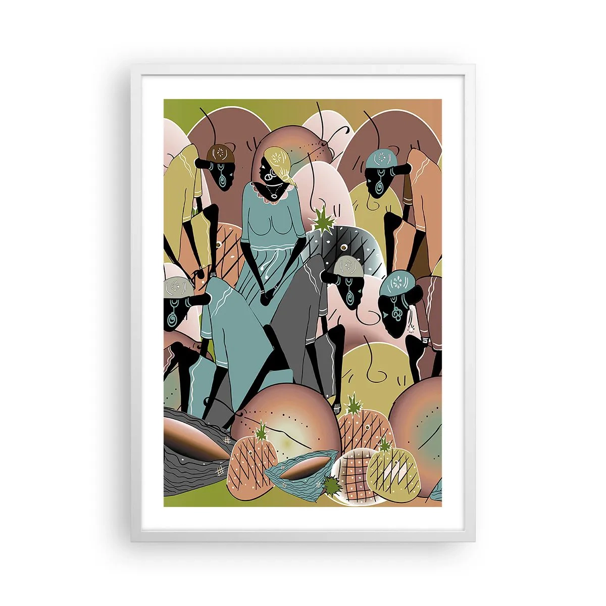 Póster en marco blanco - Se avecina una gran celebración - 50x70 cm