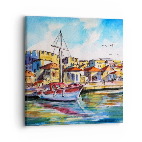 Cuadro sobre lienzo - Impresión de Imagen - Tarde de arco iris - 30x30 cm