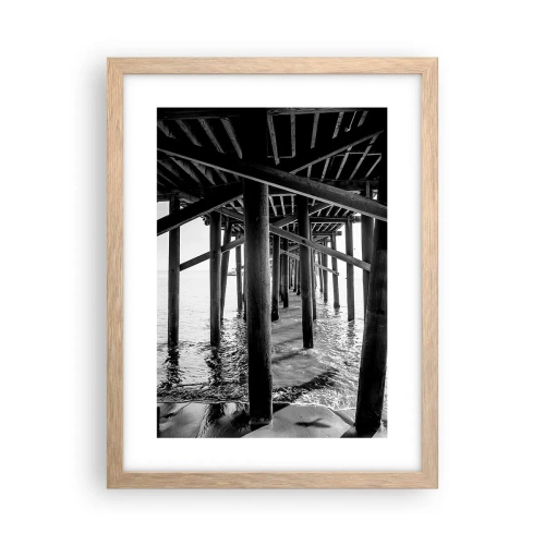 Póster en marco roble claro - Escondite en la playa - 30x40 cm