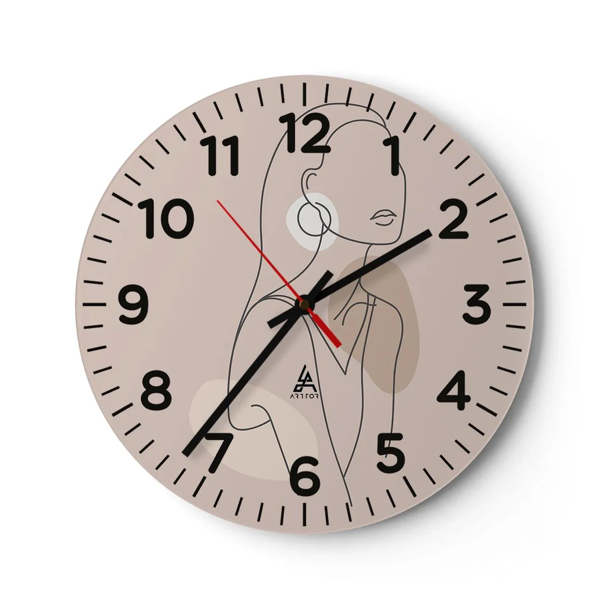 Reloj de pared - Reloj de vidrio - Un icono de la inocencia - 40x40 cm