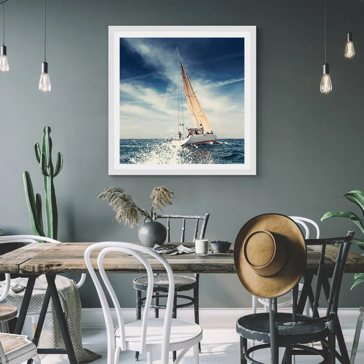 Póster en marco blanco - ¡No nos alcanzarán! - 30x30 cm