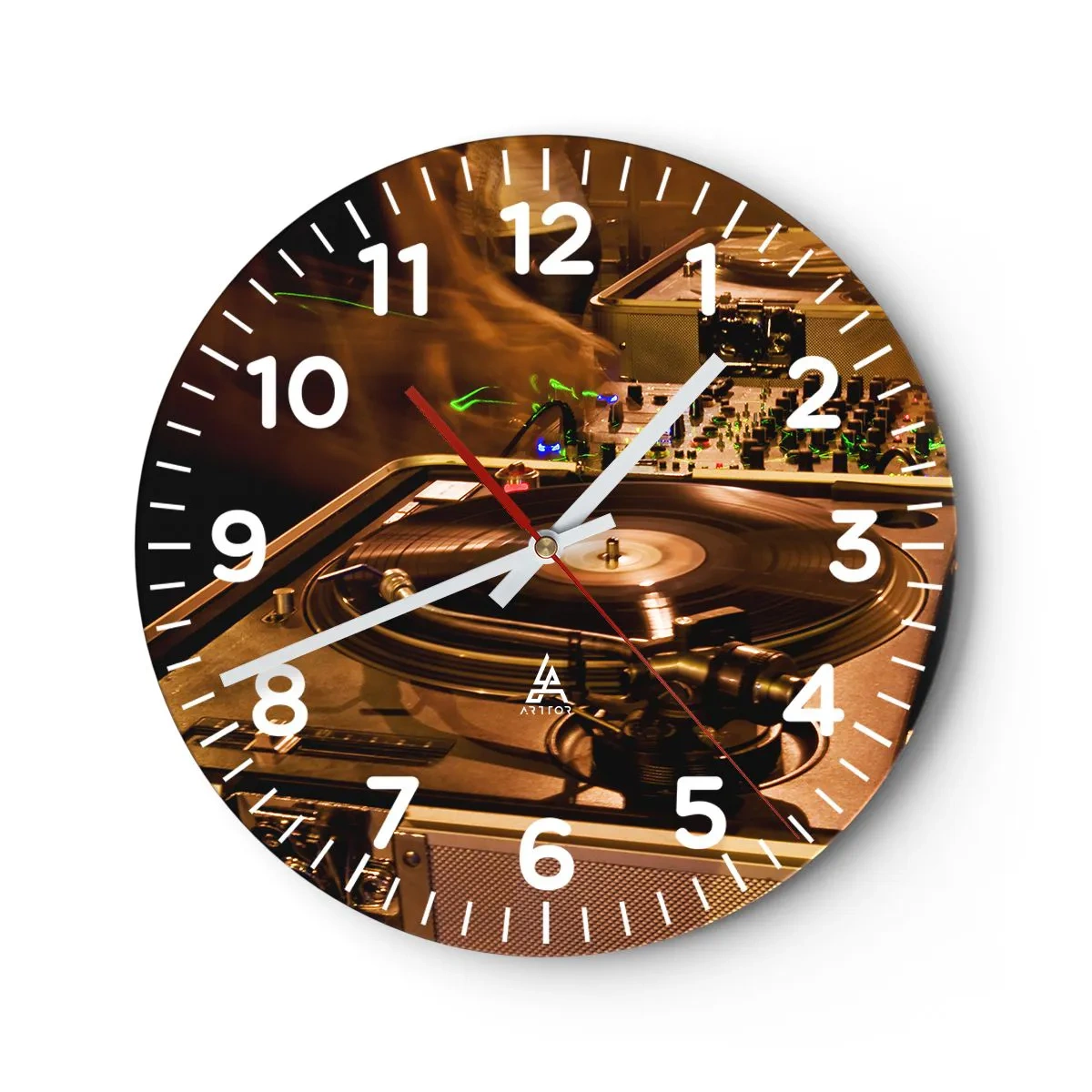 Reloj de pared - Reloj de vidrio - ¿Puedes sentir el poder? - 30x30 cm