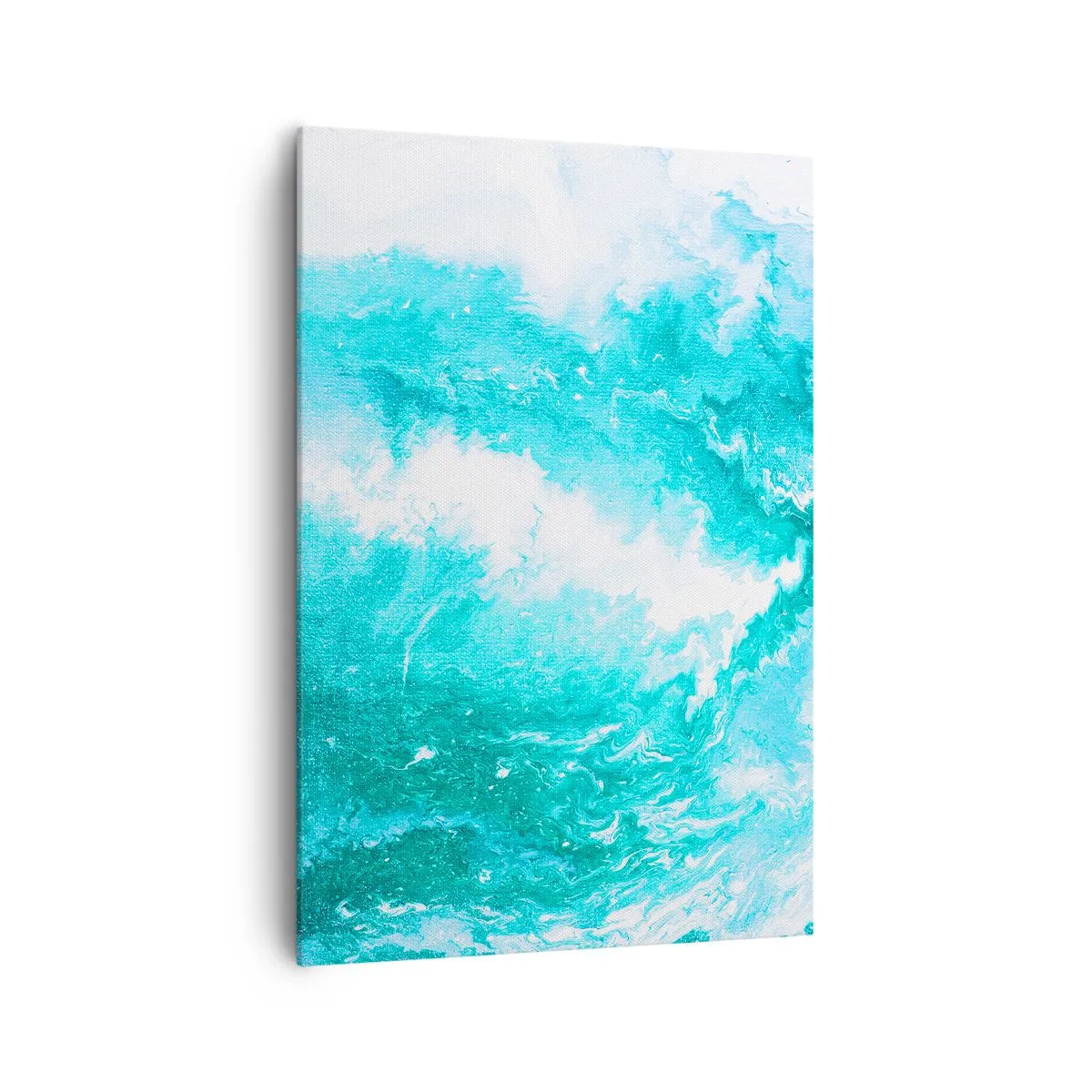 Cuadro sobre lienzo - Impresión de Imagen - Remolino abstracto en tonos azules - 70x100cm - En el núcleo del elemento - Decoración de pared moderna para salón y dormitorio ARTTOR