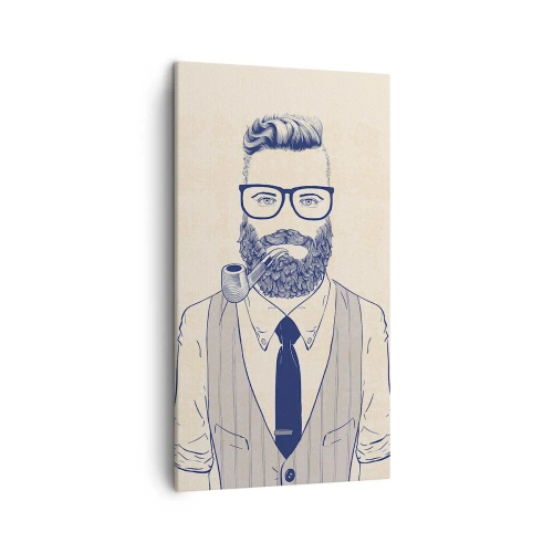 Cuadro sobre lienzo - Impresión de Imagen - Alegre, masculino y a la moda - 45x80 cm