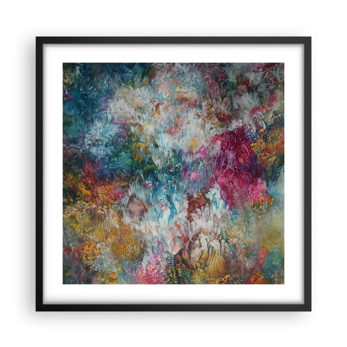 Póster en marco negro - En plena floración - 50x50 cm