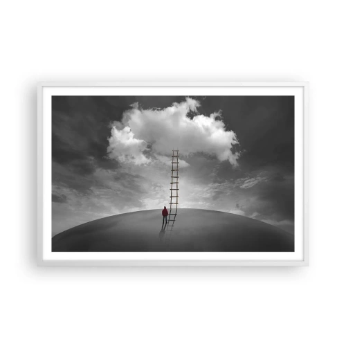 Póster en marco blanco - Todo es posible - 91x61 cm