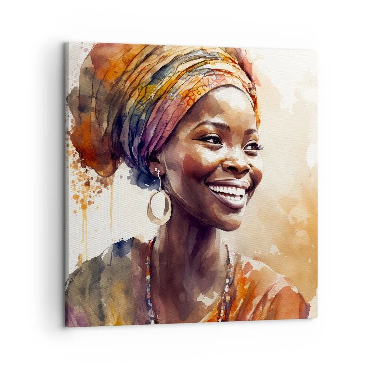 Cuadro sobre lienzo - Impresión de Imagen - Reina africana - 50x50 cm