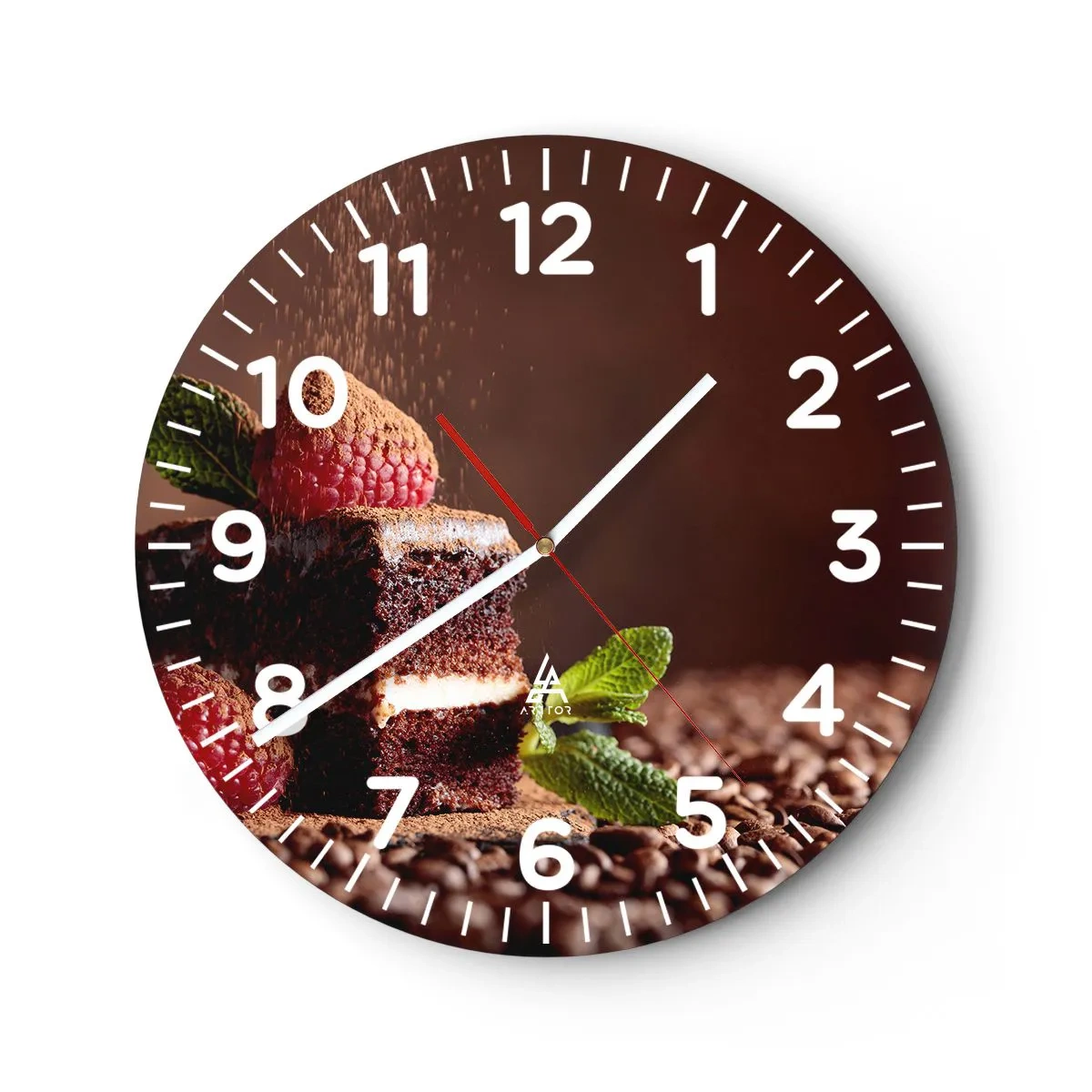 Reloj de pared - Reloj de vidrio - La vida es dulce - 40x40 cm