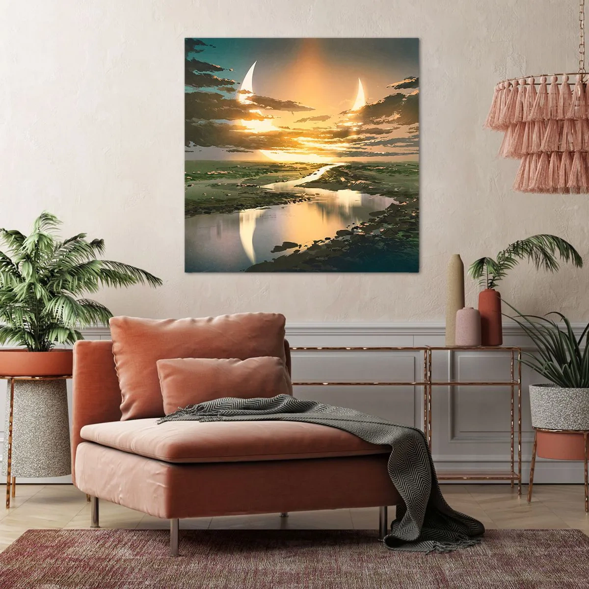 Cuadro sobre lienzo - Impresión de Imagen - En algún lugar de una galaxia muy, muy lejana - 40x40 cm