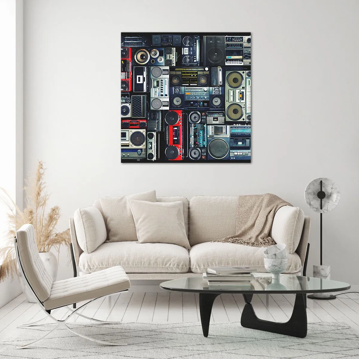 Cuadro sobre vidrio - Impresiones sobre Vidrio - Nostalgia de los 80. - 40x40 cm