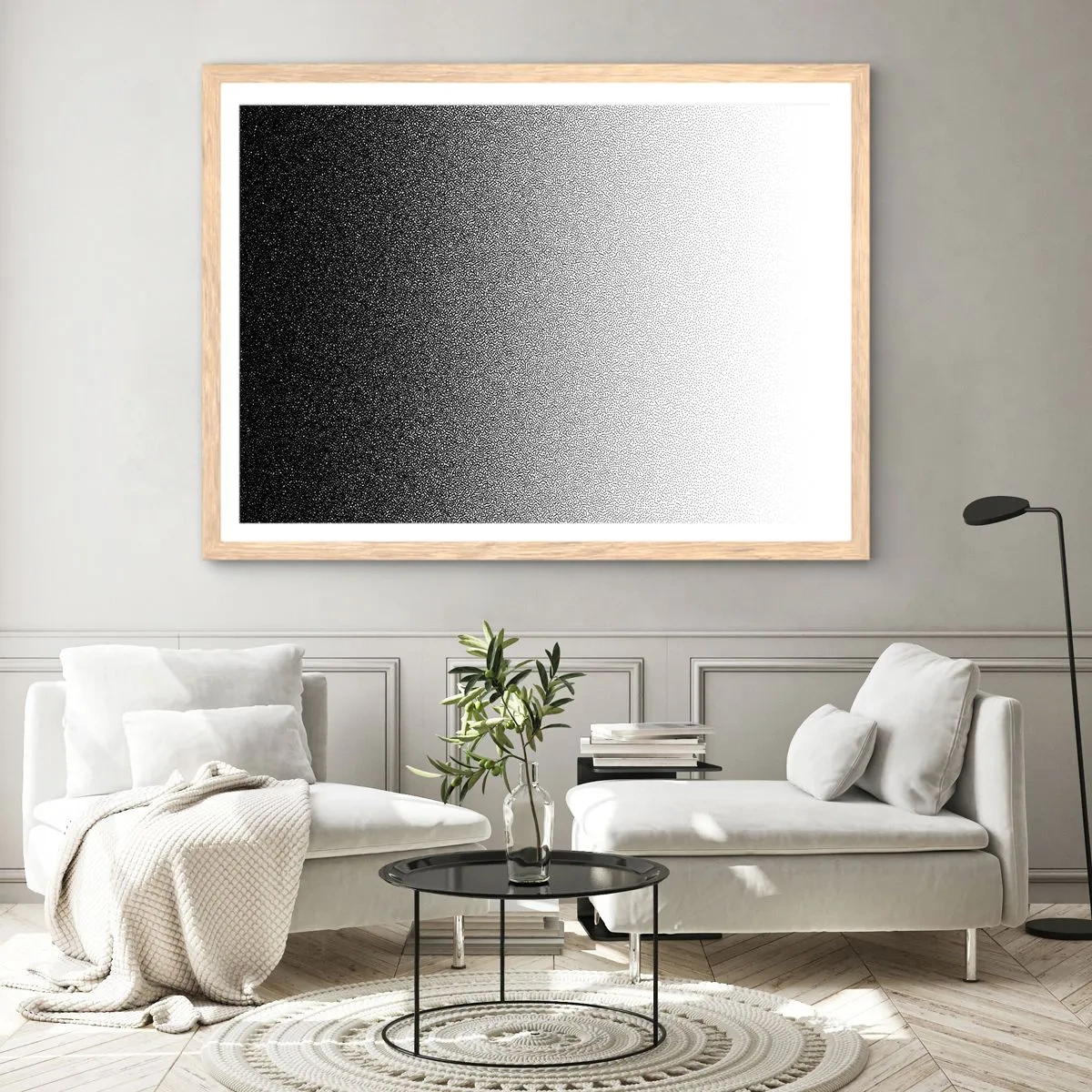 Póster en marco roble claro - Hacia la luz - 91x61 cm