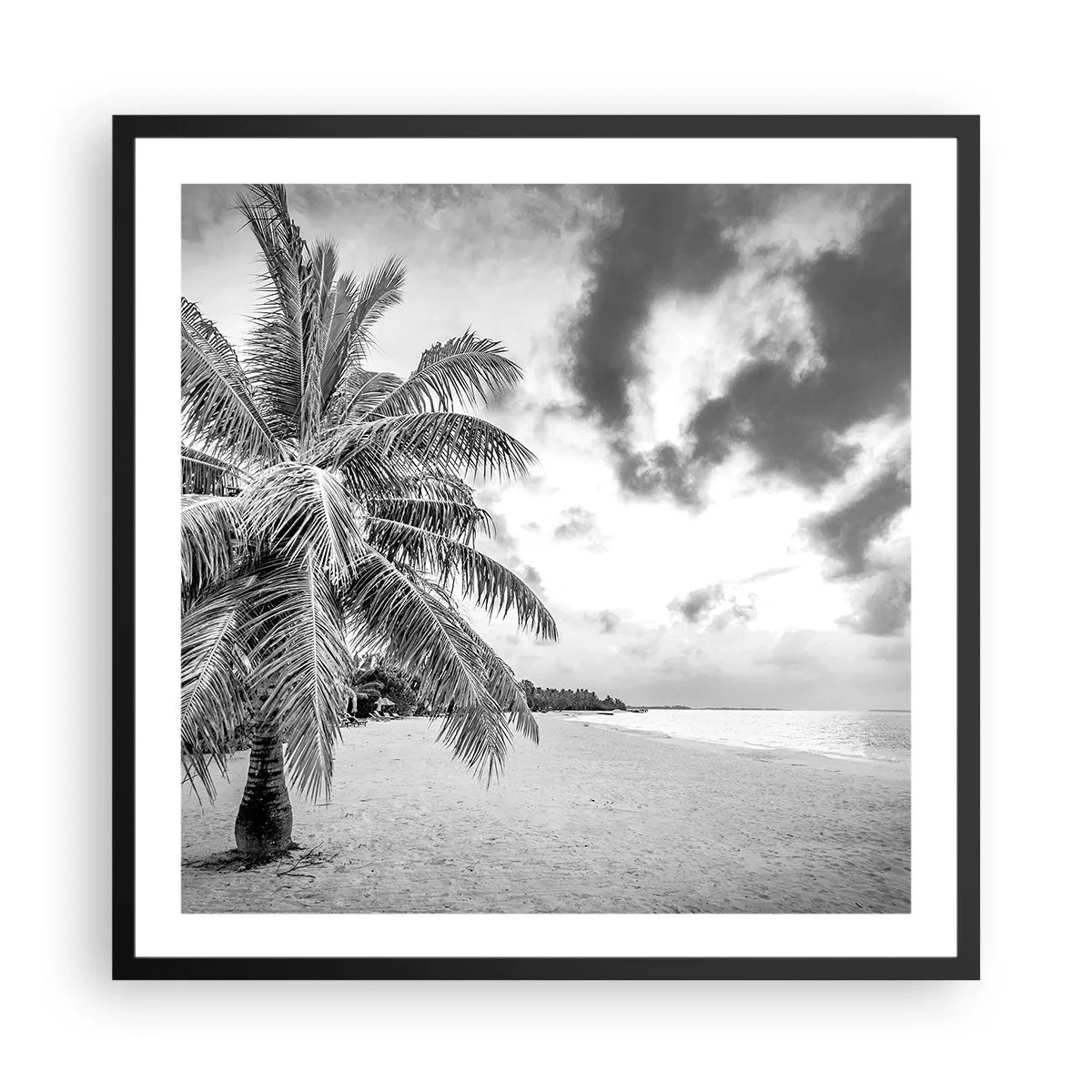 Póster en marco negro - Anhelo de soledad.... - 60x60 cm