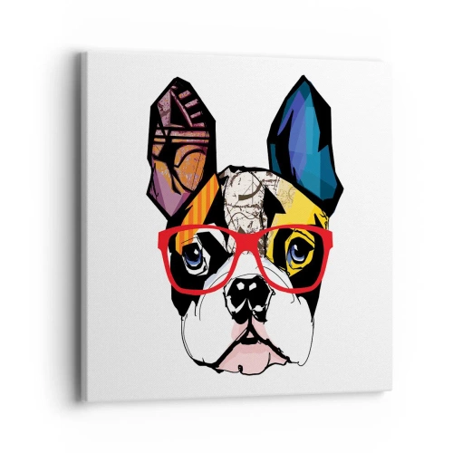 Cuadro sobre lienzo - Impresión de Imagen - El intelectual - 40x40 cm