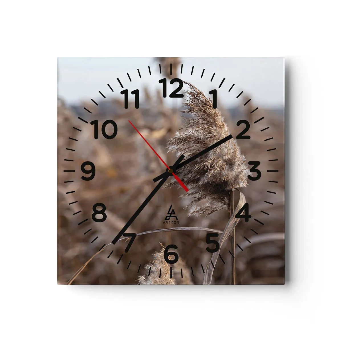 Reloj de pared - Reloj de vidrio - Es hora de volar con el viento - 30x30 cm