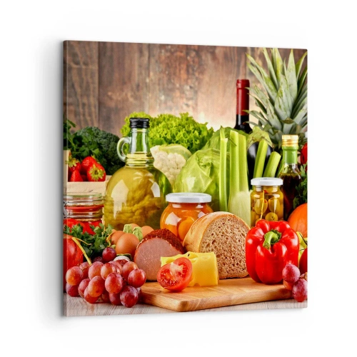 Cuadro sobre lienzo - Impresión de Imagen - La mesa está lista - 60x60 cm