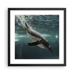 Póster en marco negro - Bienvenido a mi mundo - 40x40 cm