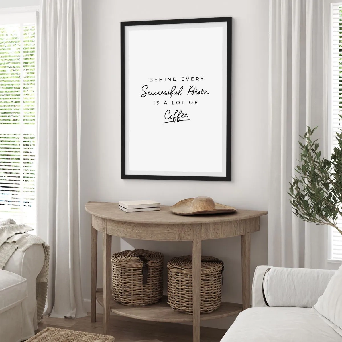 Póster en marco negro - El secreto del éxito - 70x100 cm