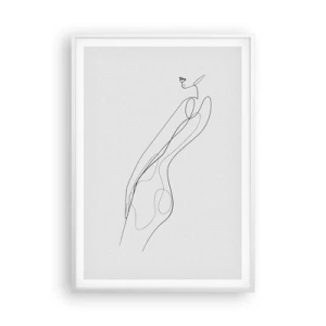 Póster en marco blanco - Apenas una promesa - 70x100 cm