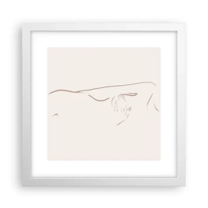 Póster en marco blanco - La forma del deseo - 30x30 cm