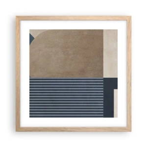 Póster en marco roble claro - Composición de sencillez y redondez - 40x40 cm