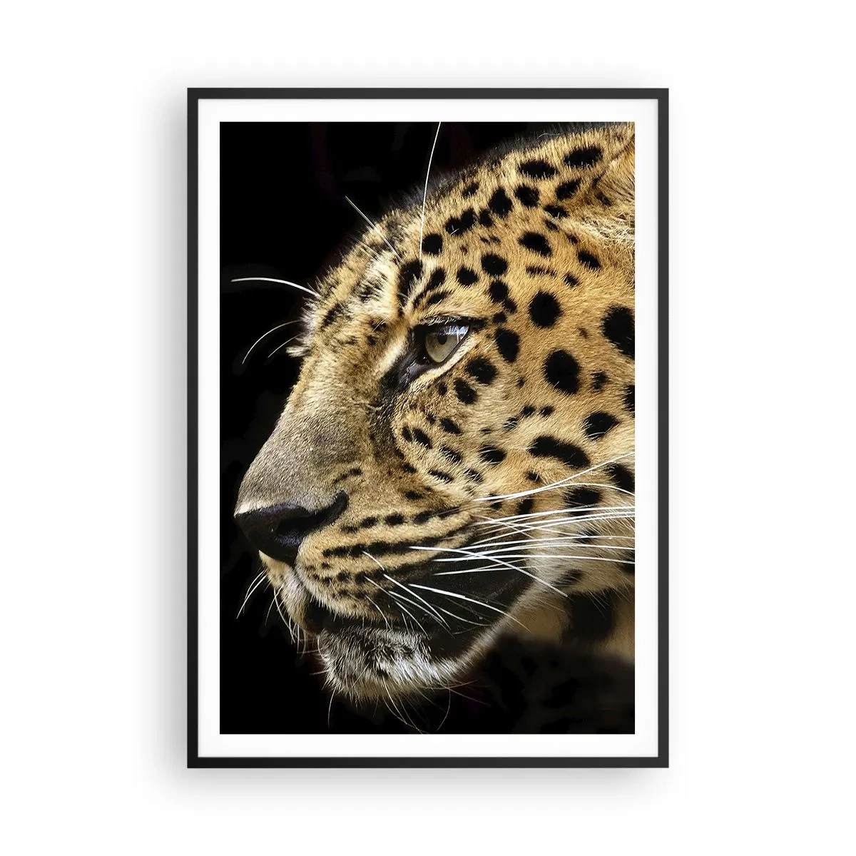Póster en marco negro - Tranquilo, concentrado, preparado - 70x100 cm