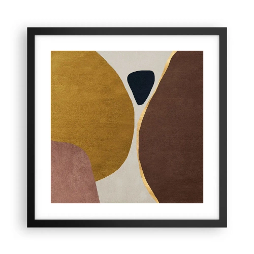 Póster en marco negro - Abstracción - un lugar en el espacio - 40x40 cm