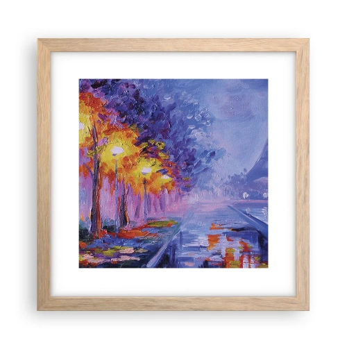 Póster en marco roble claro - Un paseo de ensueño - 30x30 cm