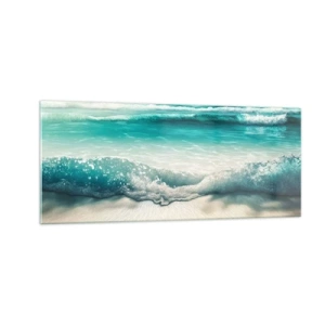 Cuadro sobre vidrio - Impresiones sobre Vidrio - Calma oceánica - 100x40 cm