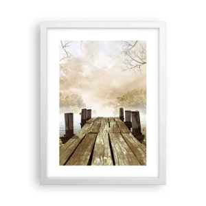 Póster en marco blanco - La leve tristeza del otoño - 30x40 cm