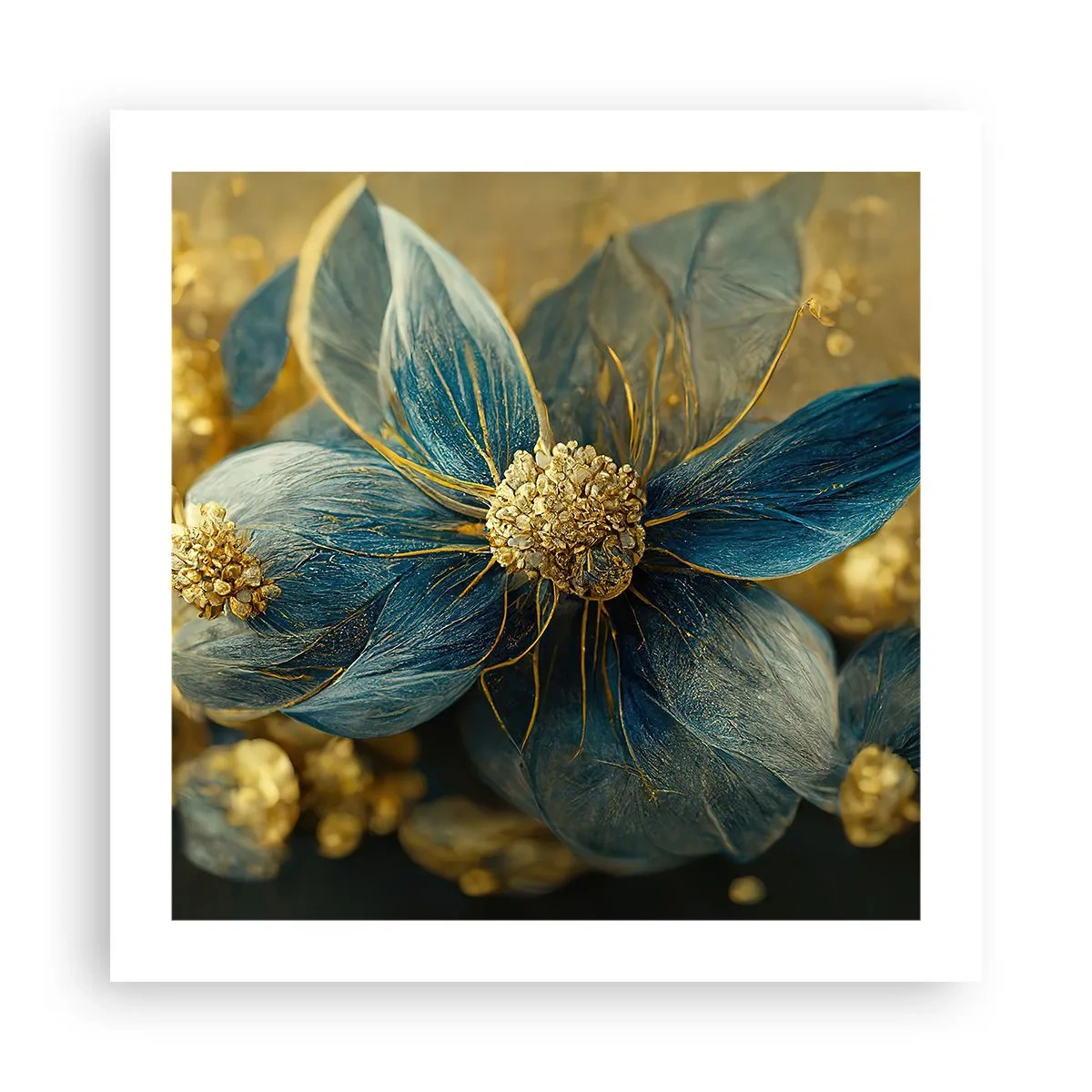 Póster - Flor de oro - 50x50 cm