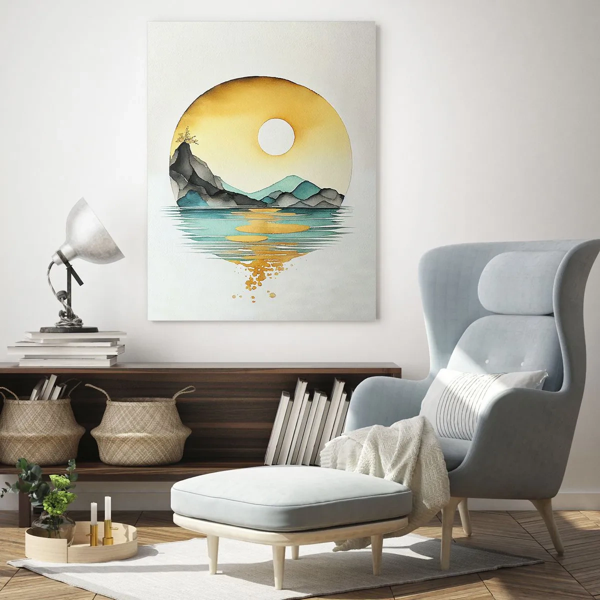 Cuadro sobre vidrio - Impresiones sobre Vidrio - En un círculo de belleza - 70x100 cm