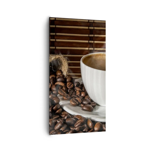 Cuadro sobre lienzo - Impresión de Imagen - La negrura del carbón, la transparencia del ámbar - 65x120 cm