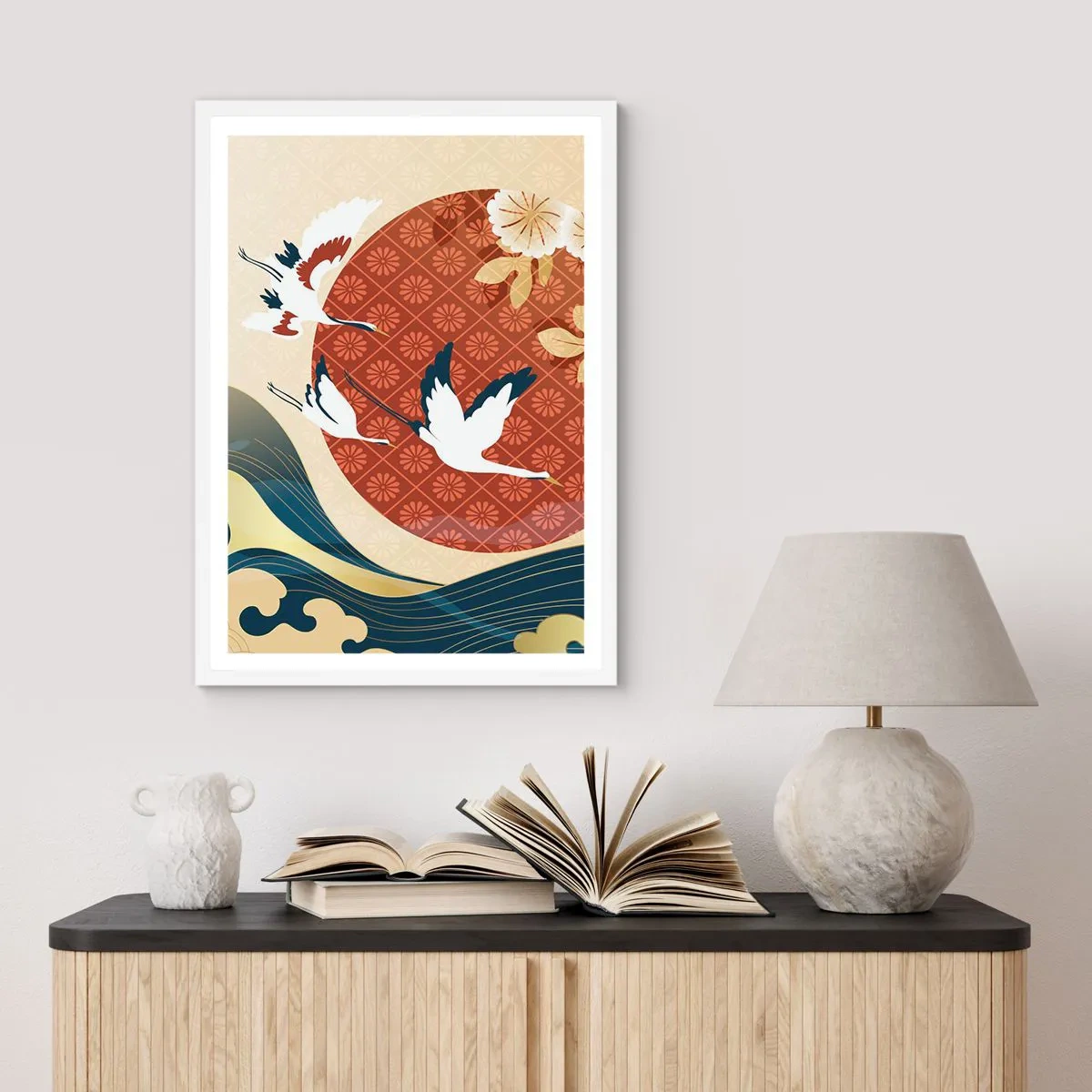 Póster en marco blanco - Un cuento de hadas japonés - 50x70 cm