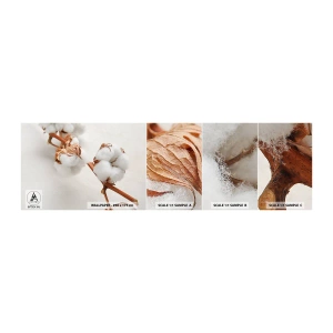 Muestra de fotomural autoadhesivo Deluxe Sticker - Un suave tacto - Flor de algodon, Flor, Ramita de algodón - 100x30 cm