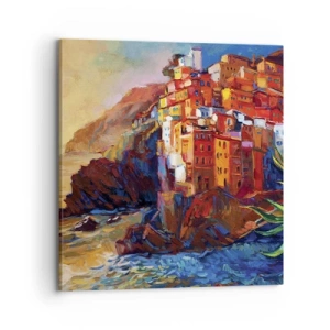 Cuadro sobre lienzo - Impresión de Imagen - Ambiente italiano - 70x70 cm