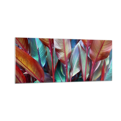Cuadro sobre vidrio - Impresiones sobre Vidrio - Un matorral de colores - 100x40 cm