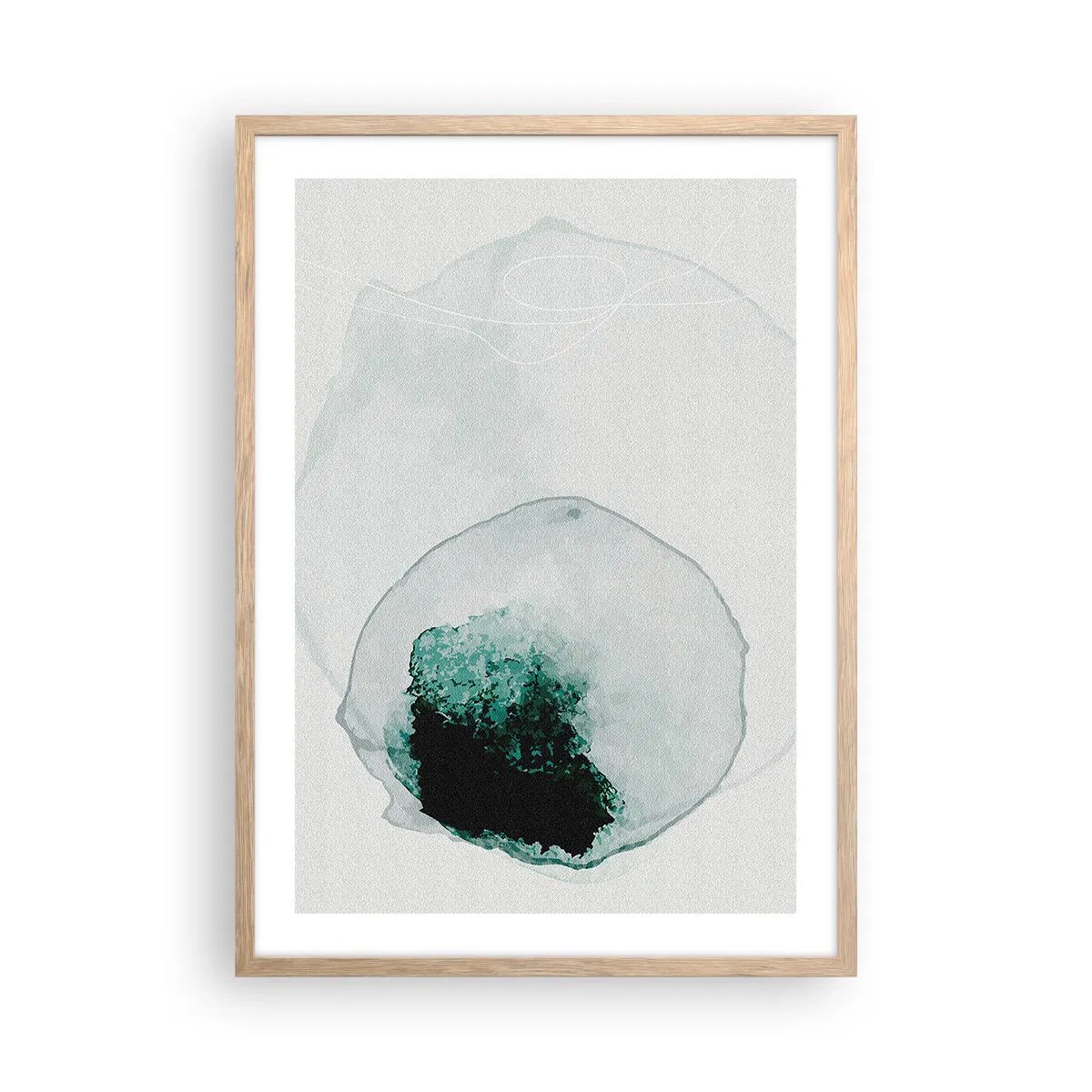 Póster en marco roble claro - En una gota de agua - 50x70 cm